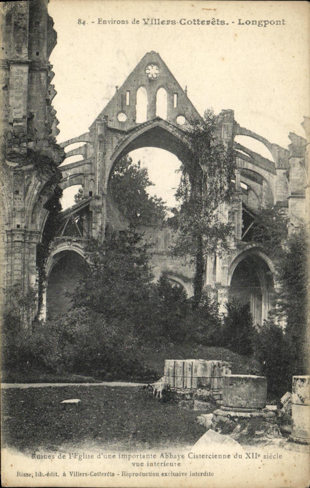 Alrededores de la POSTAL de la VENDIMIA de Villers Cotterets Longpont