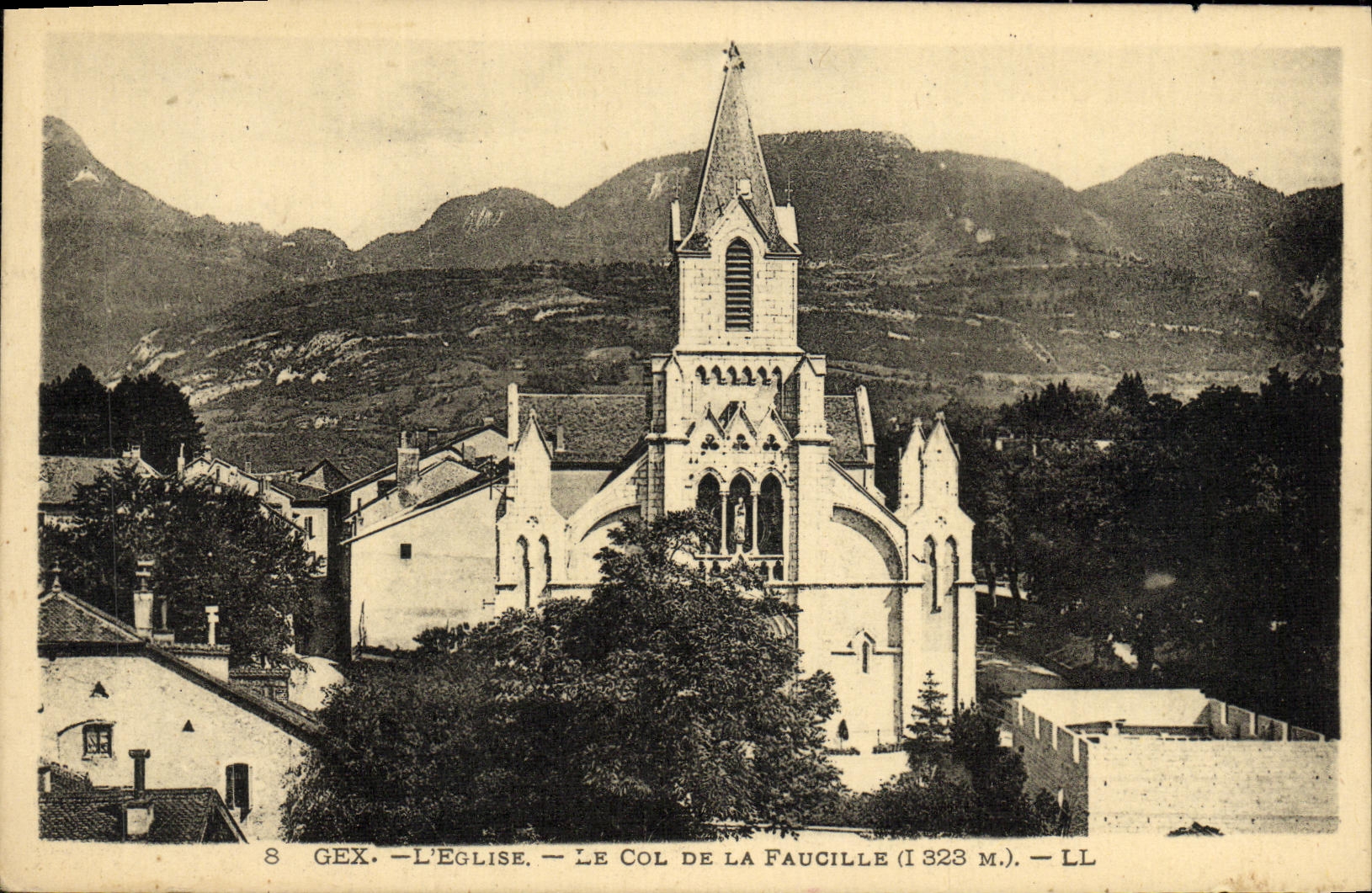 VINTAGE POSTCARD Gex L Church the Collar Of the Sickle