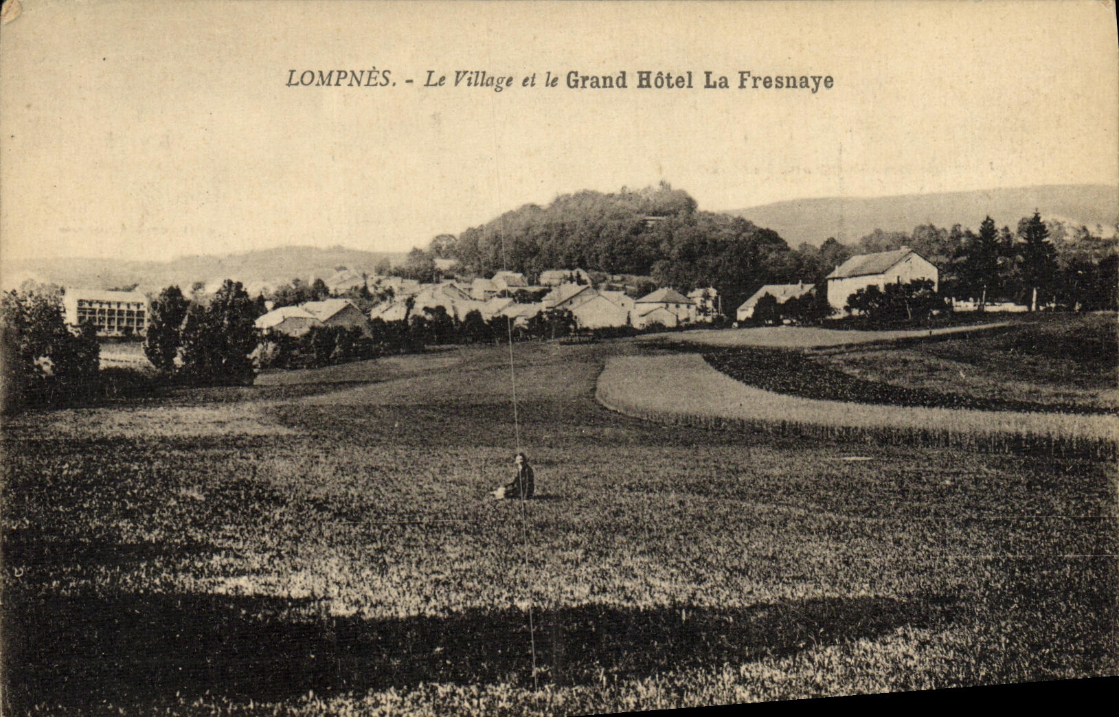 VINTAGE POSTCARD Lompnes the Village and the Large Hotel Fresnaye