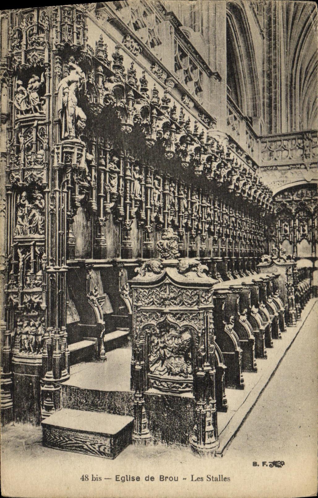 CPA Bourg de Eglise Les Stalles