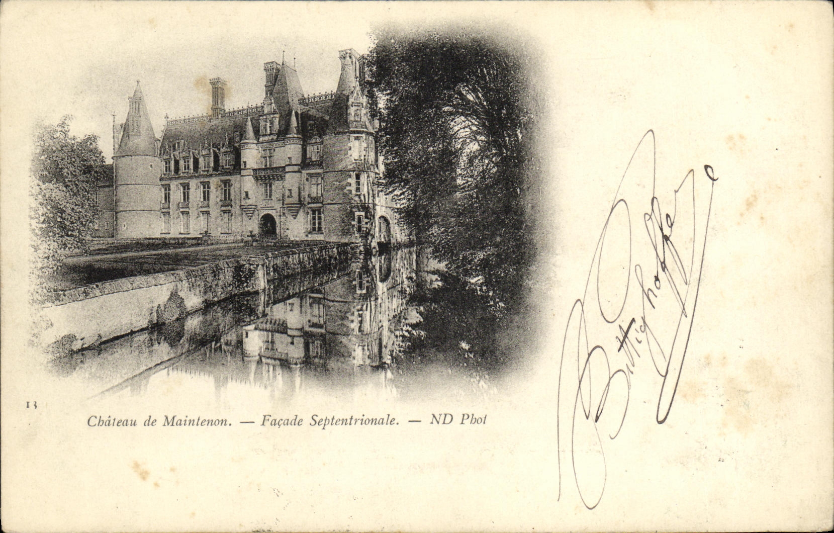 CPA Chateau de Maintenon Facade Septentrionale