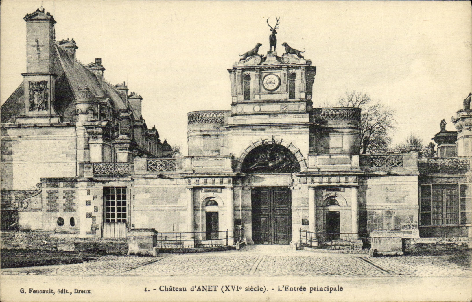 CPA Anet Chateau Entree principale