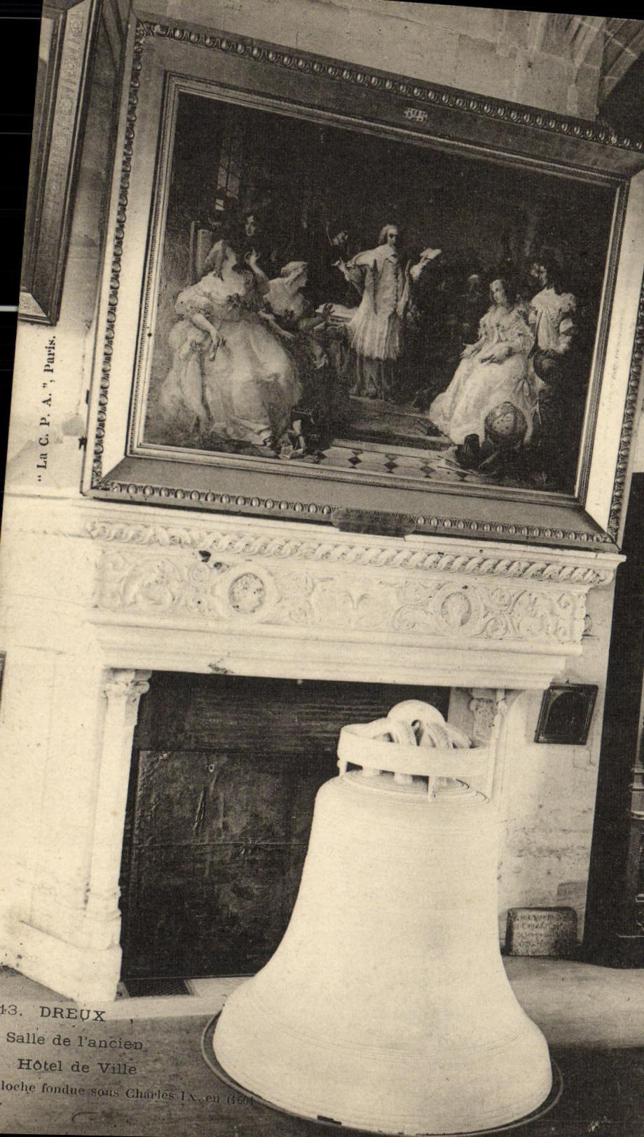 Sitio de Dreux de la POSTAL de la VENDIMIA de L ayuntamiento viejo Bell