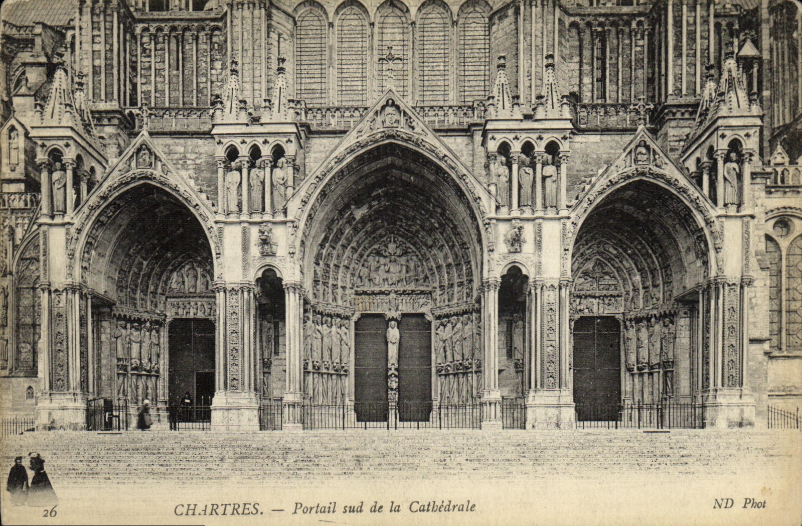 CPA Chartres Portail sud de la Cathedrale