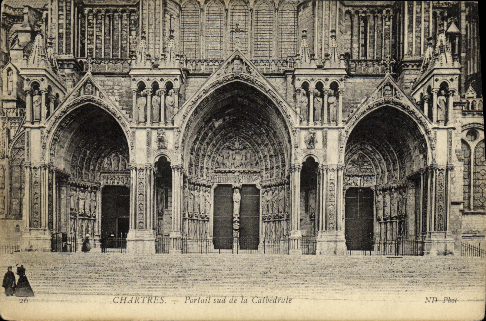CPA Chartres Portail sud de la Cathedrale