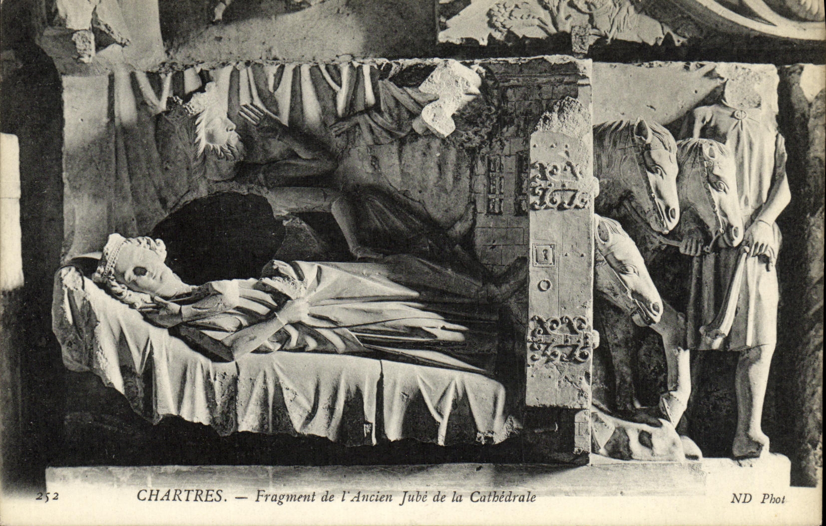 CPA Chartres Fragment de L Ancien Jube de la Cathedrale