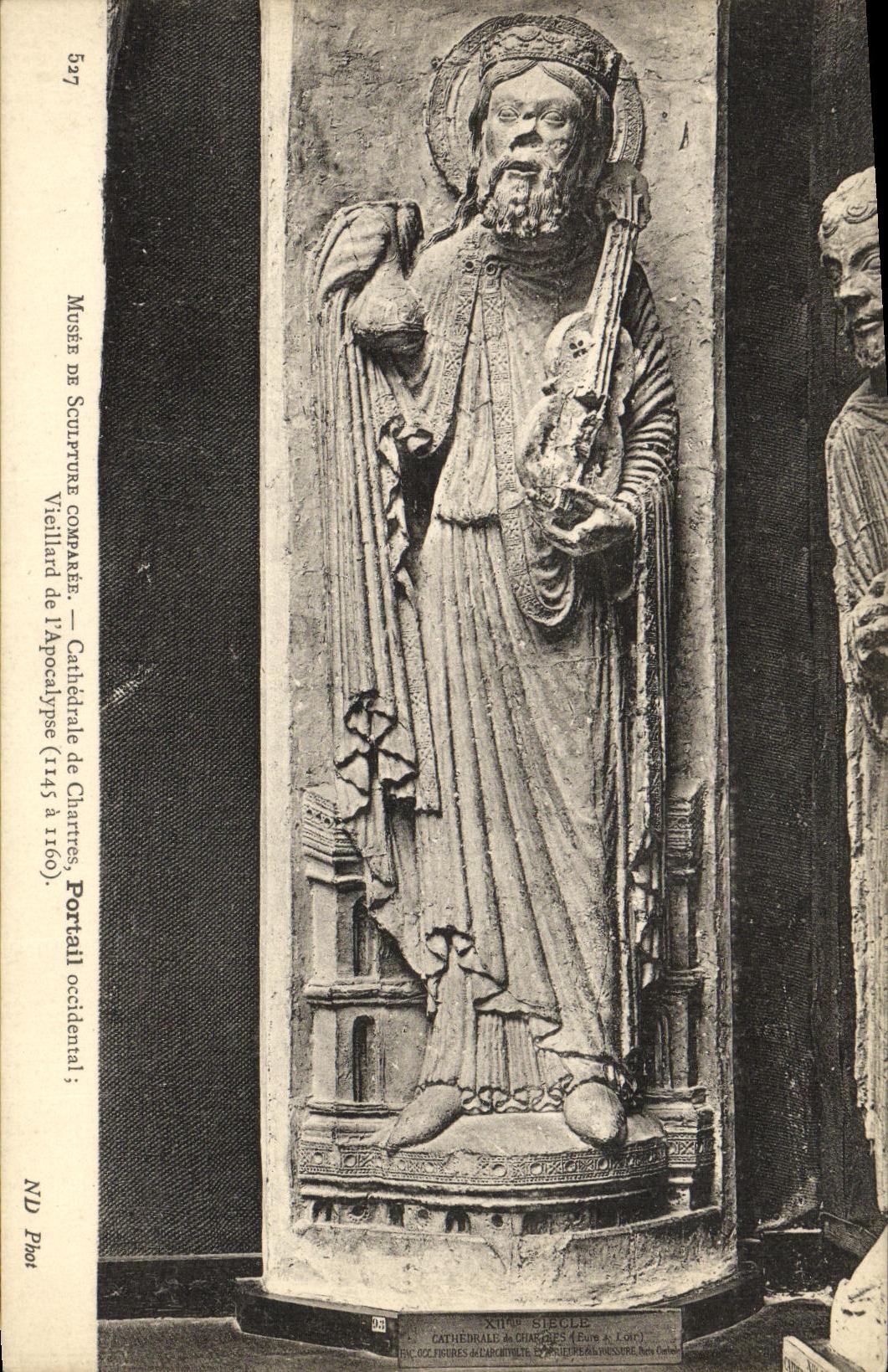 CPA Musee de Sculpture Cathedrale de Chartres Portail occidental Vieillard de l Apocalypse