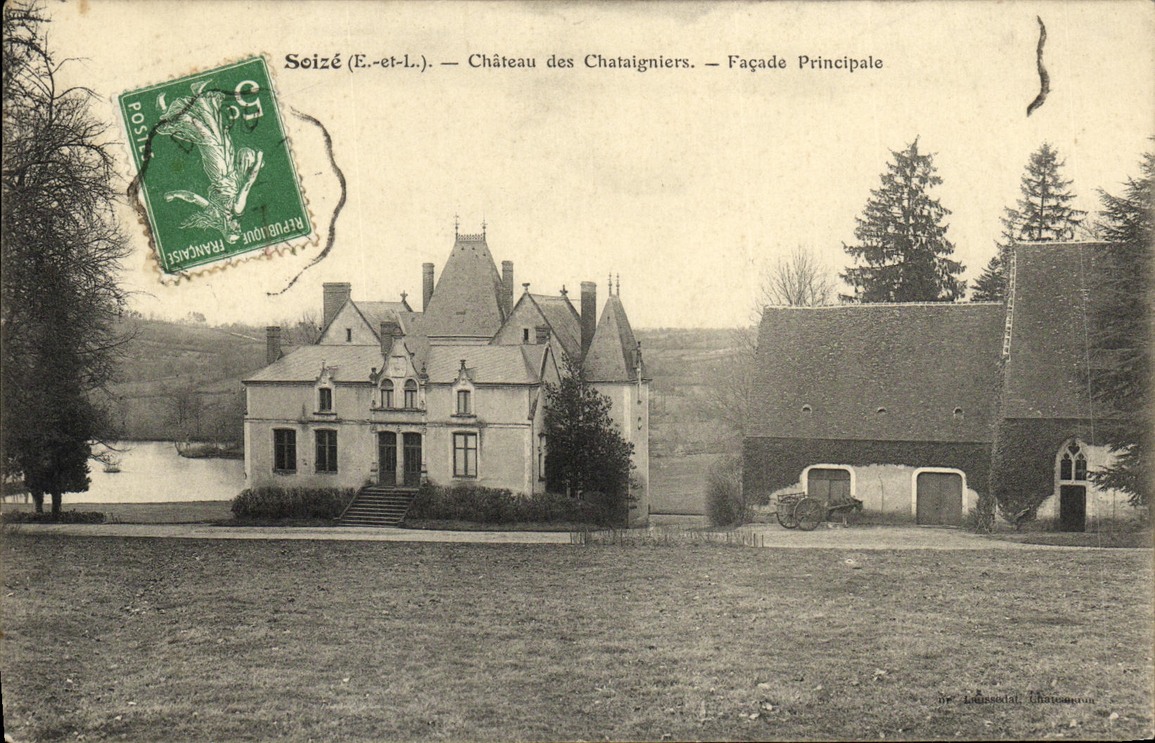 CPA Soize Chateau des Chataigniers Facade Principale