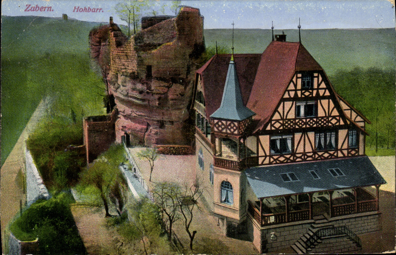 VINTAGE POSTCARD Zubern Hohbarr