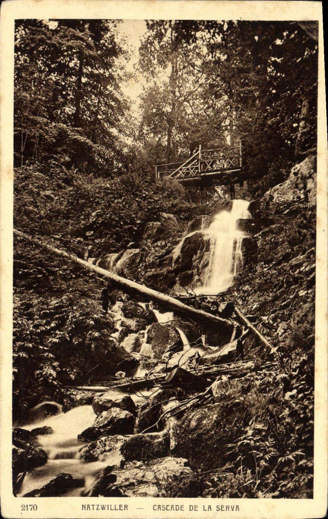 VINTAGE POSTCARD Natzwiller Cascades of Serva