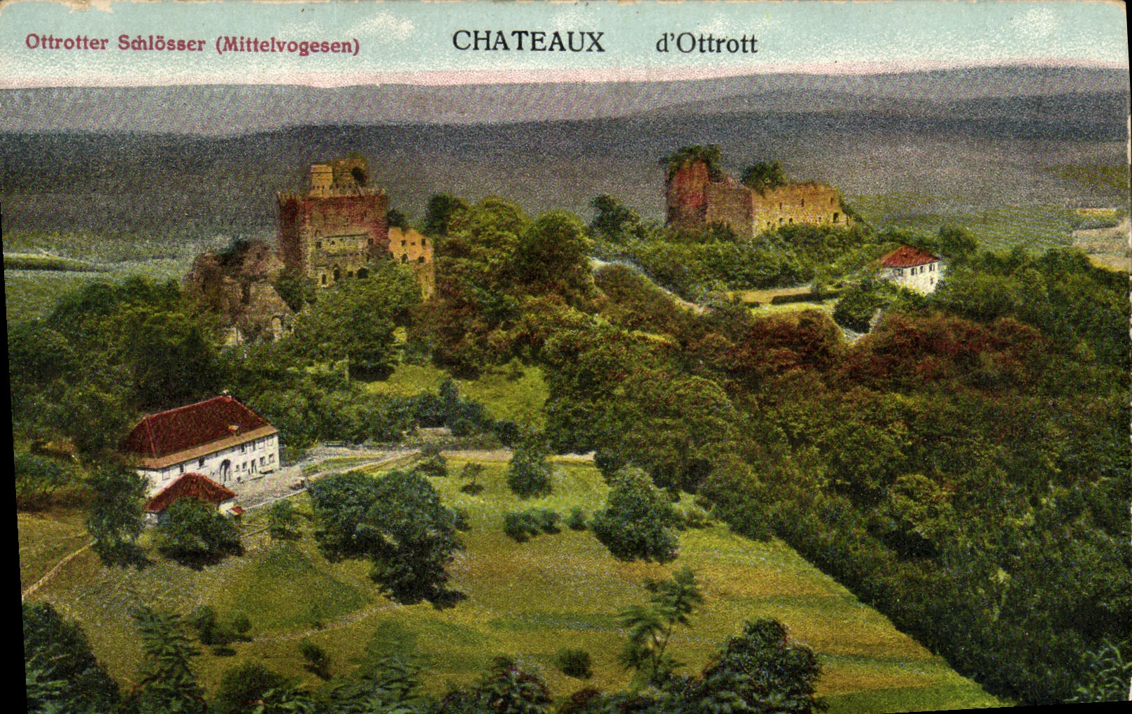 VINTAGE POSTCARD Castles D Ottrott