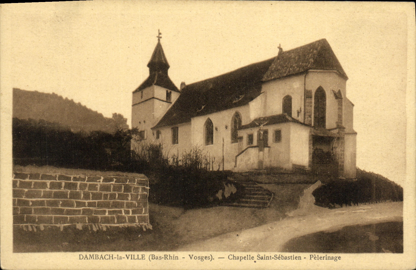 VINTAGE POSTCARD Dambach the City Vault Saint Sebastien Pilgrimage