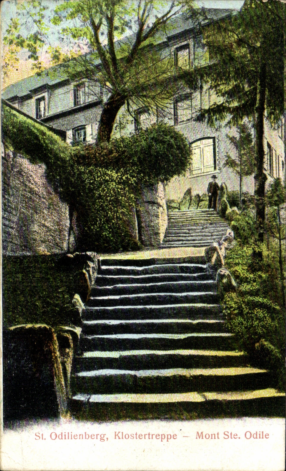 CPA Ste Odilienberg Klostertreppe Mont Ste Odile