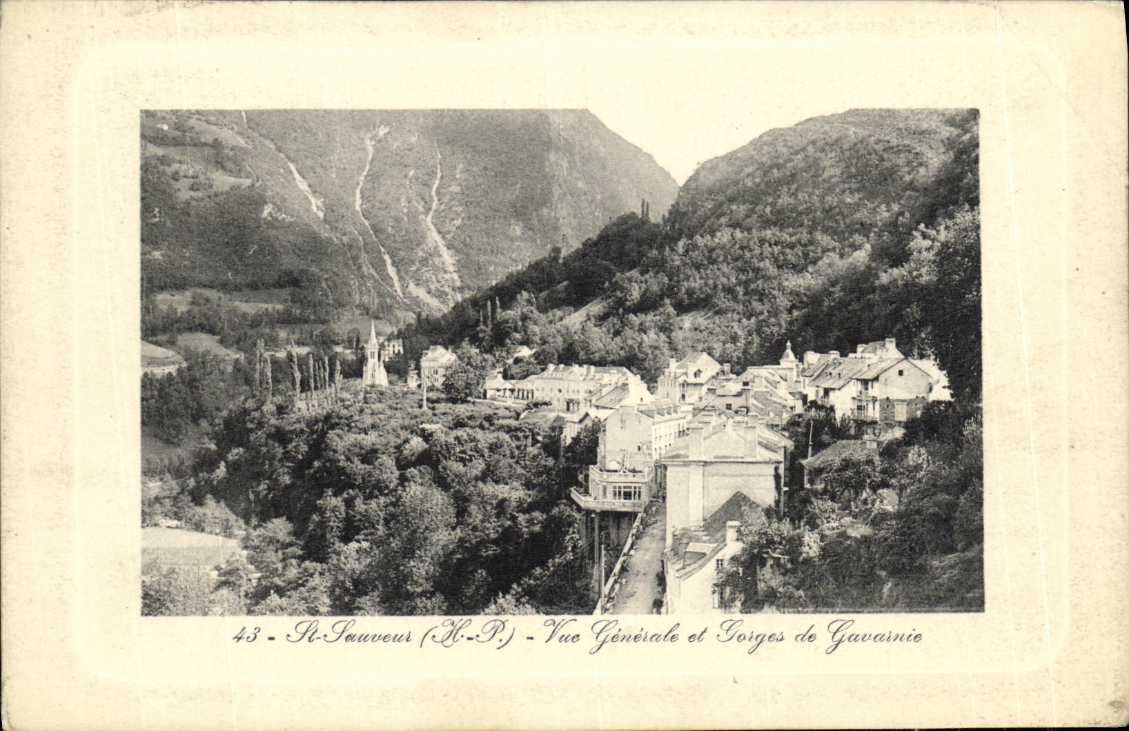 VINTAGE POSTCARD St Saver View and Falls of Gavarnie