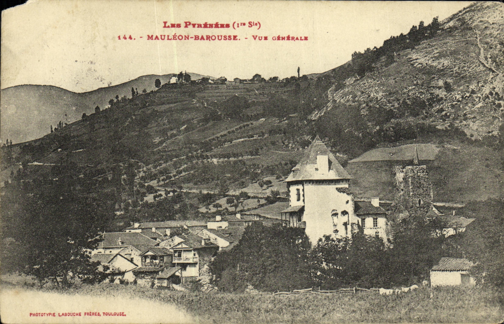 VINTAGE POSTCARD Mauleon Barousse View