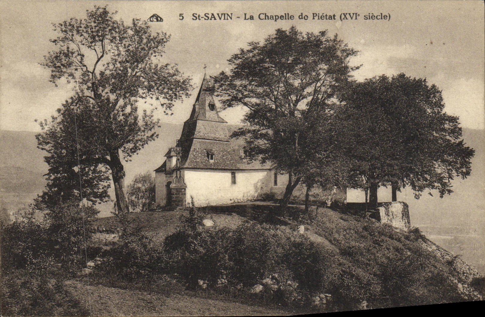 VINTAGE POSTCARD St Savin La Chapelle of Pietat
