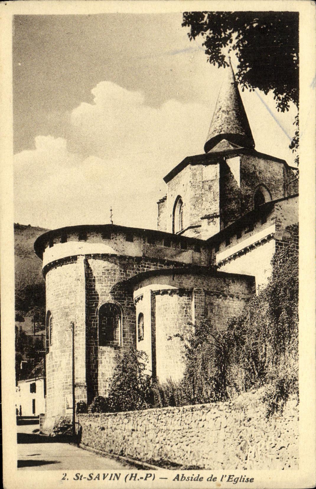 VINTAGE POSTCARD St Savin Apse of L Church
