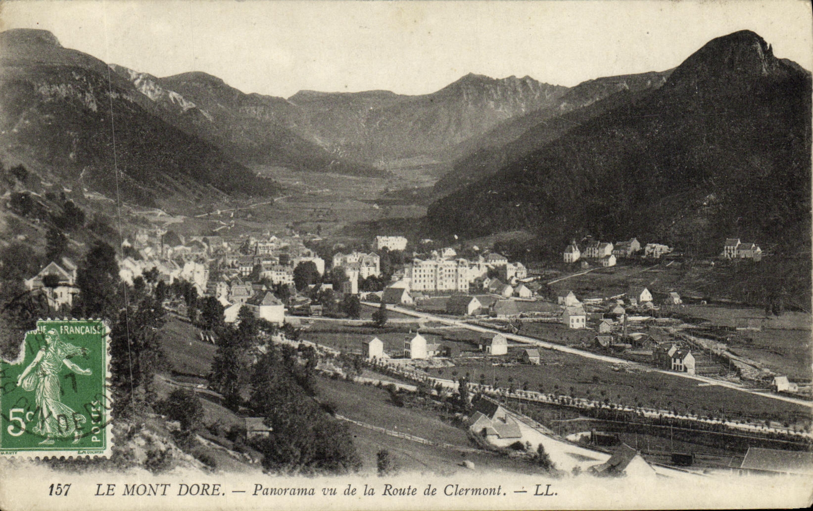VINTAGE POSTCARD the Mount Gilds Panorama Seen of the Road of Clermont