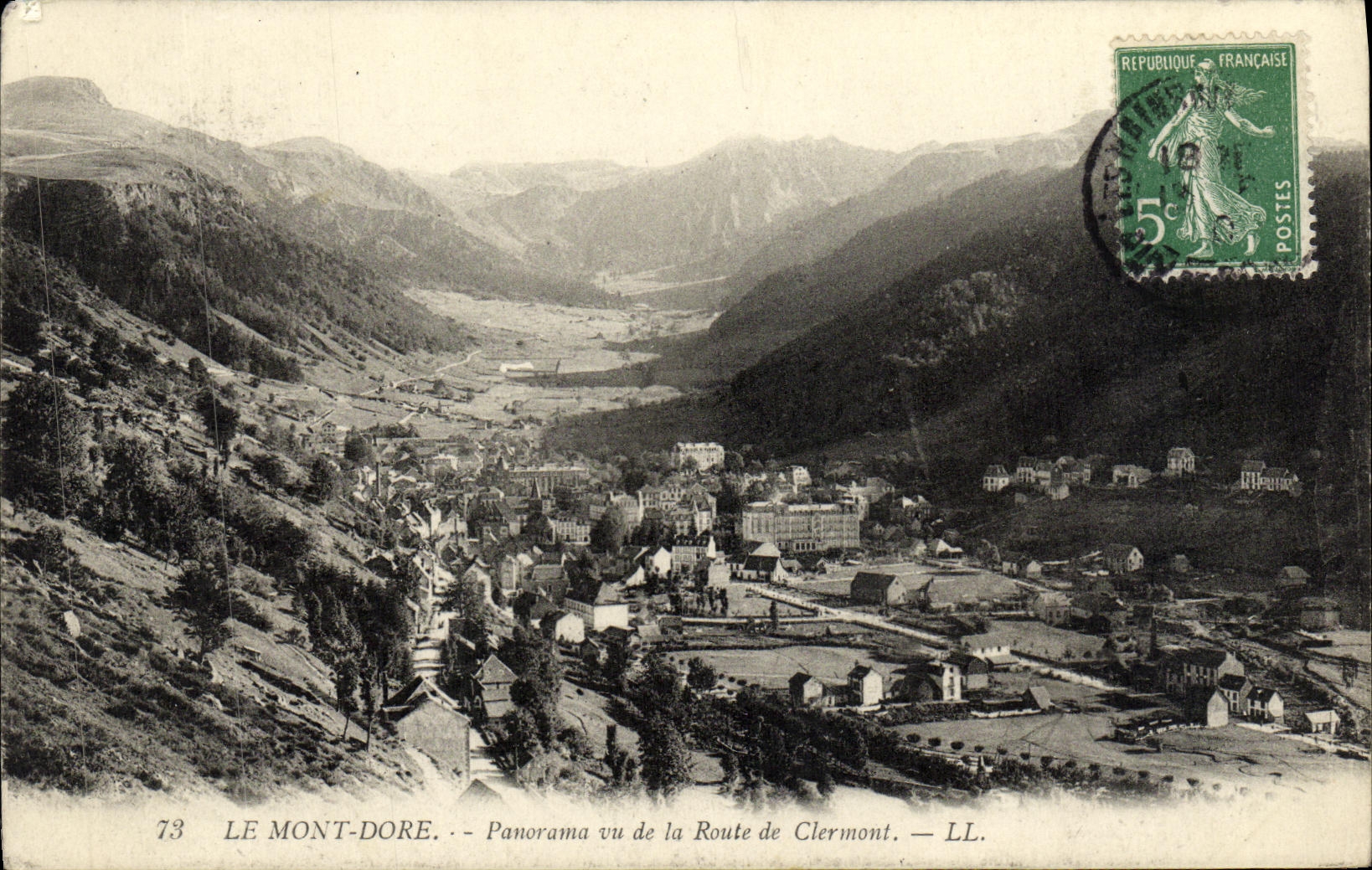 VINTAGE POSTCARD the Mount Gilds Ve Panorama of the Road of Clermont