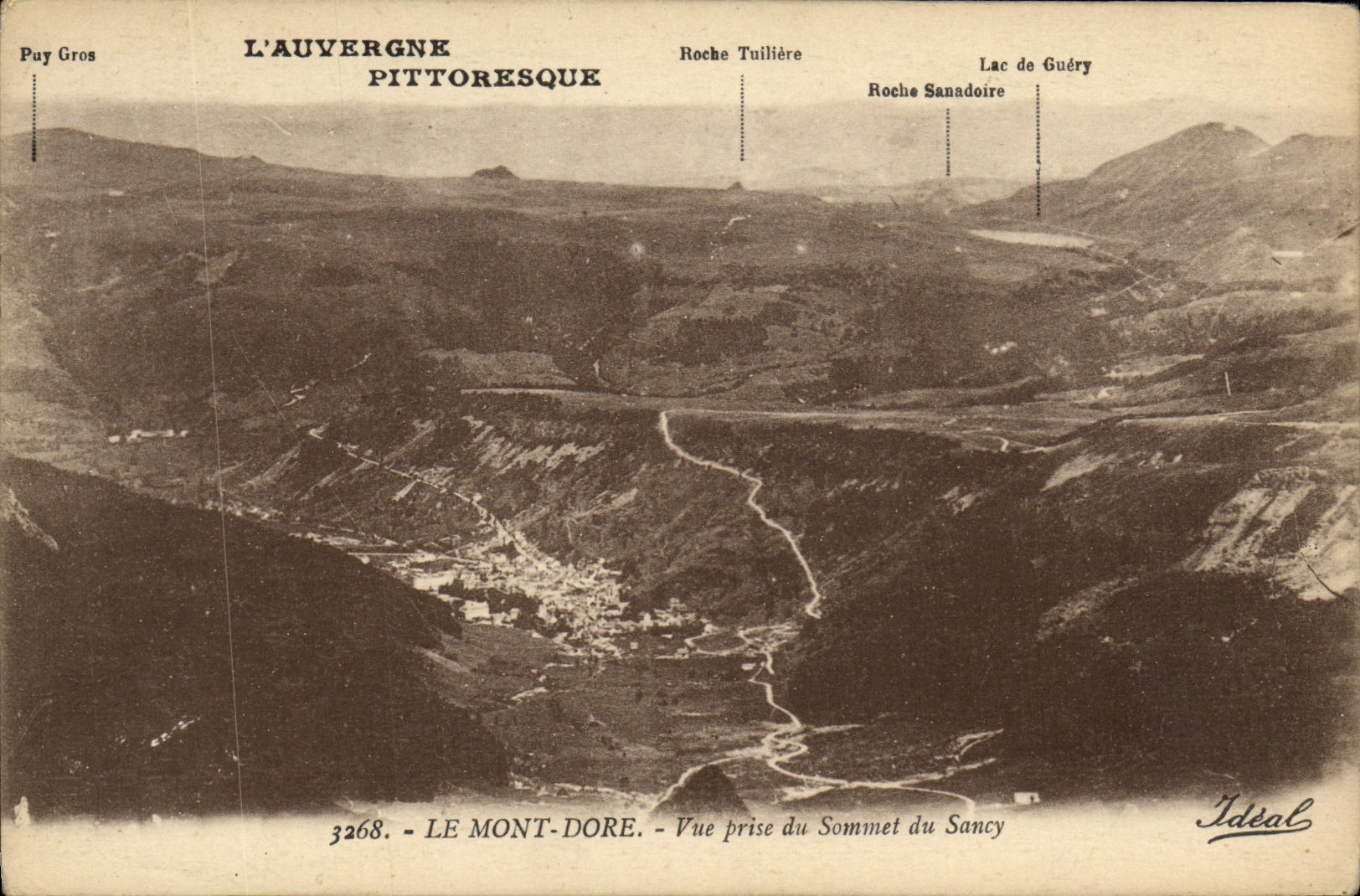 VINTAGE POSTCARD the Mount Gilds top of Sancy Seen from