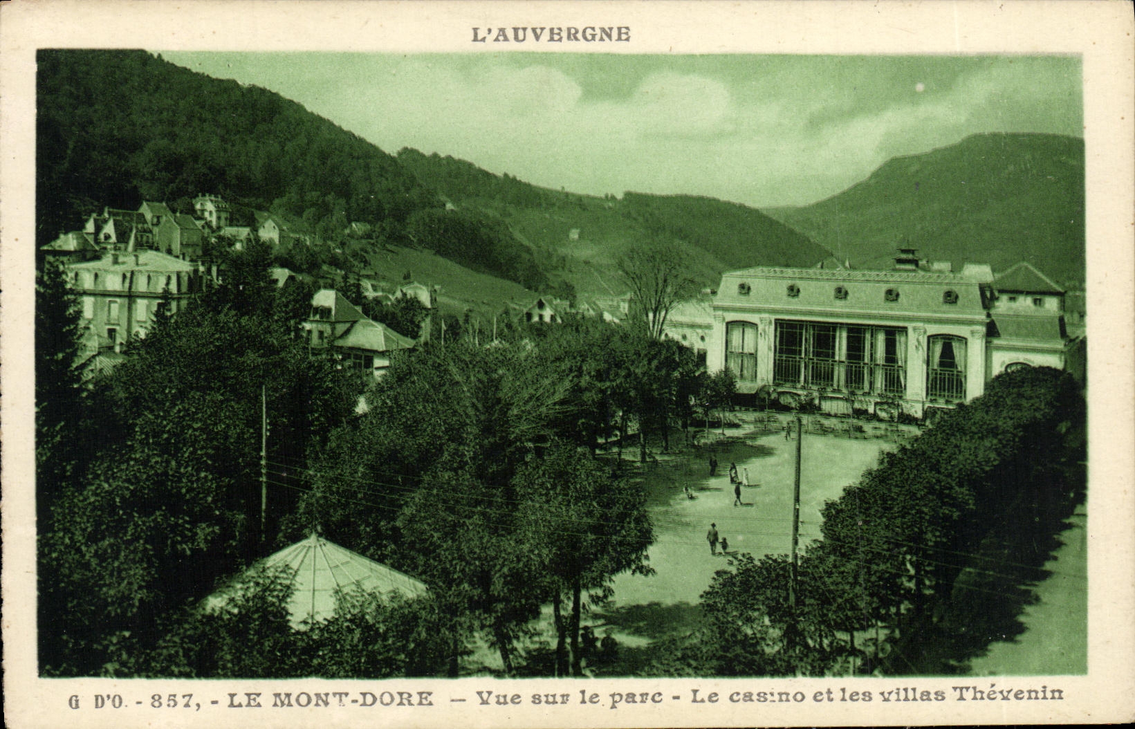 VINTAGE POSTCARD the Mount Gilds Seen On the Park the Casino and the Thevenin Villas