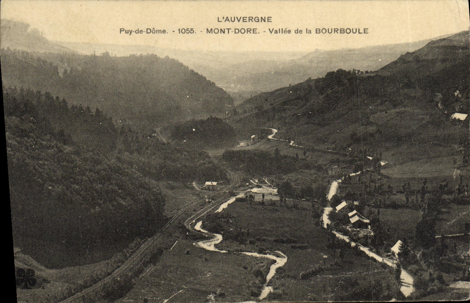 VINTAGE POSTCARD the Mount Gilds Valley of Bourboule