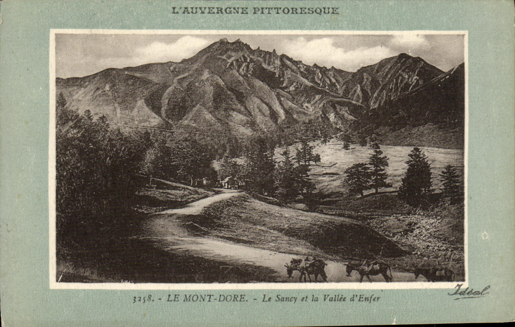 VINTAGE POSTCARD Environs of the Mount Gilds Sancy and the Valley D Enfer