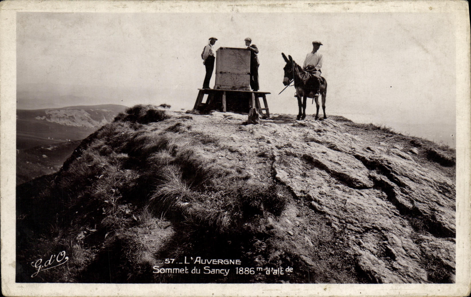VINTAGE POSTCARD L Auvergne Summit of Sancy Ass Mule