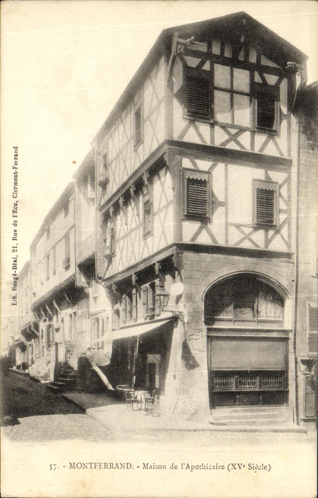 VINTAGE POSTCARD Montferrand House of L apothecary