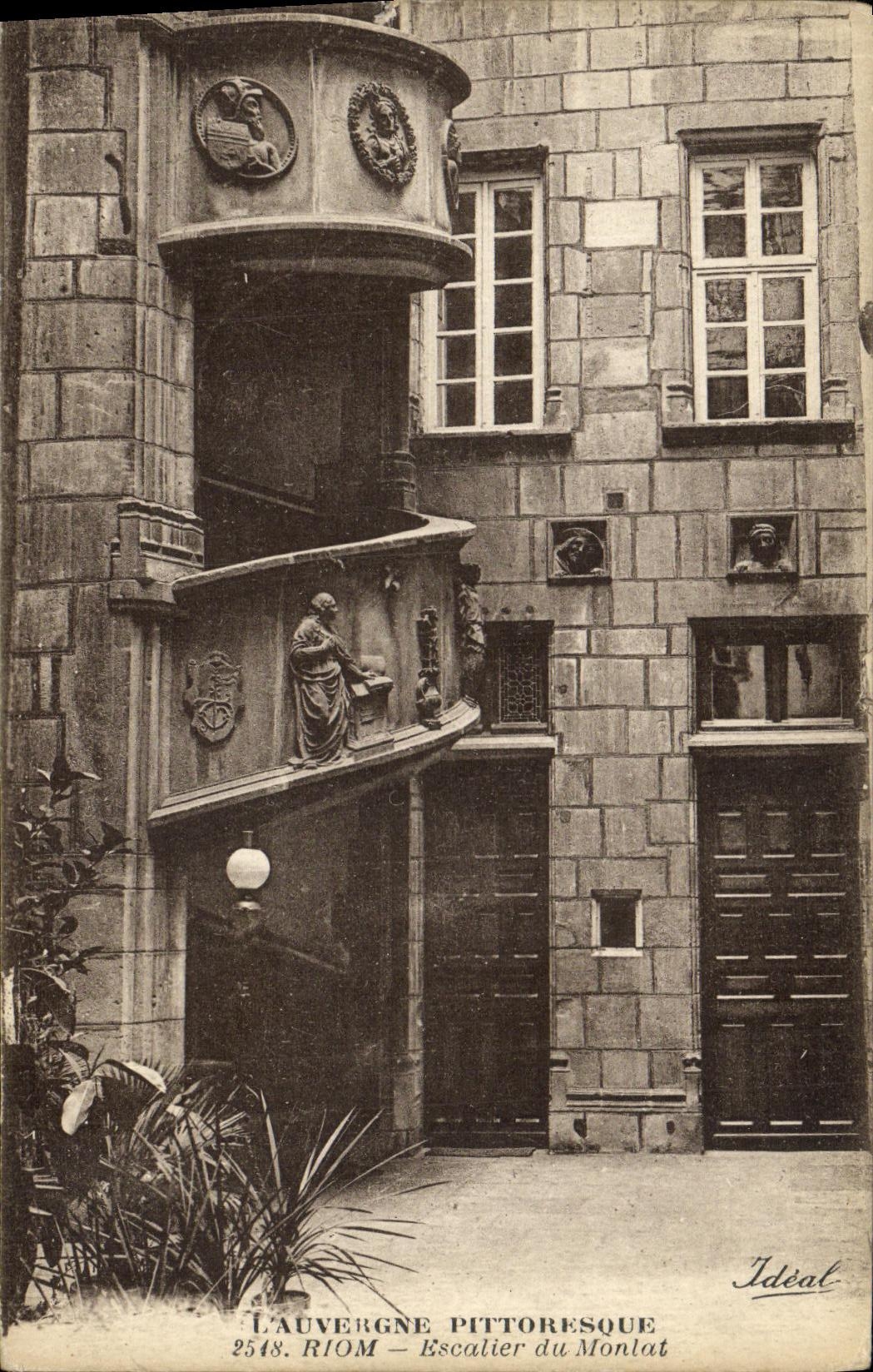 POSTAL L escalera de la VENDIMIA de Auvergne Riom de Monlat