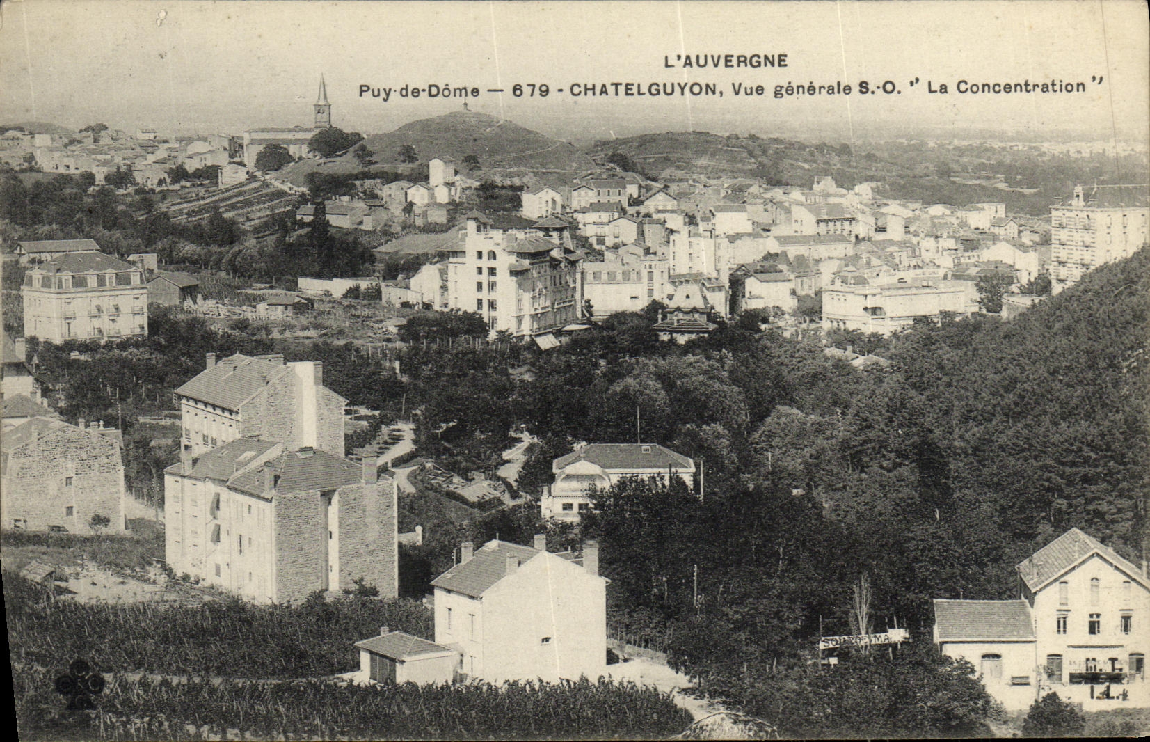 POSTAL L concentracion de la VENDIMIA de la opinion de Auvergne Puy de Dome Chatelguyon