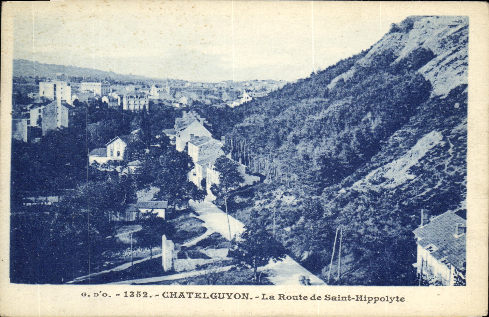 POSTAL Chatelguyon de la VENDIMIA el camino de Hipolito Saint