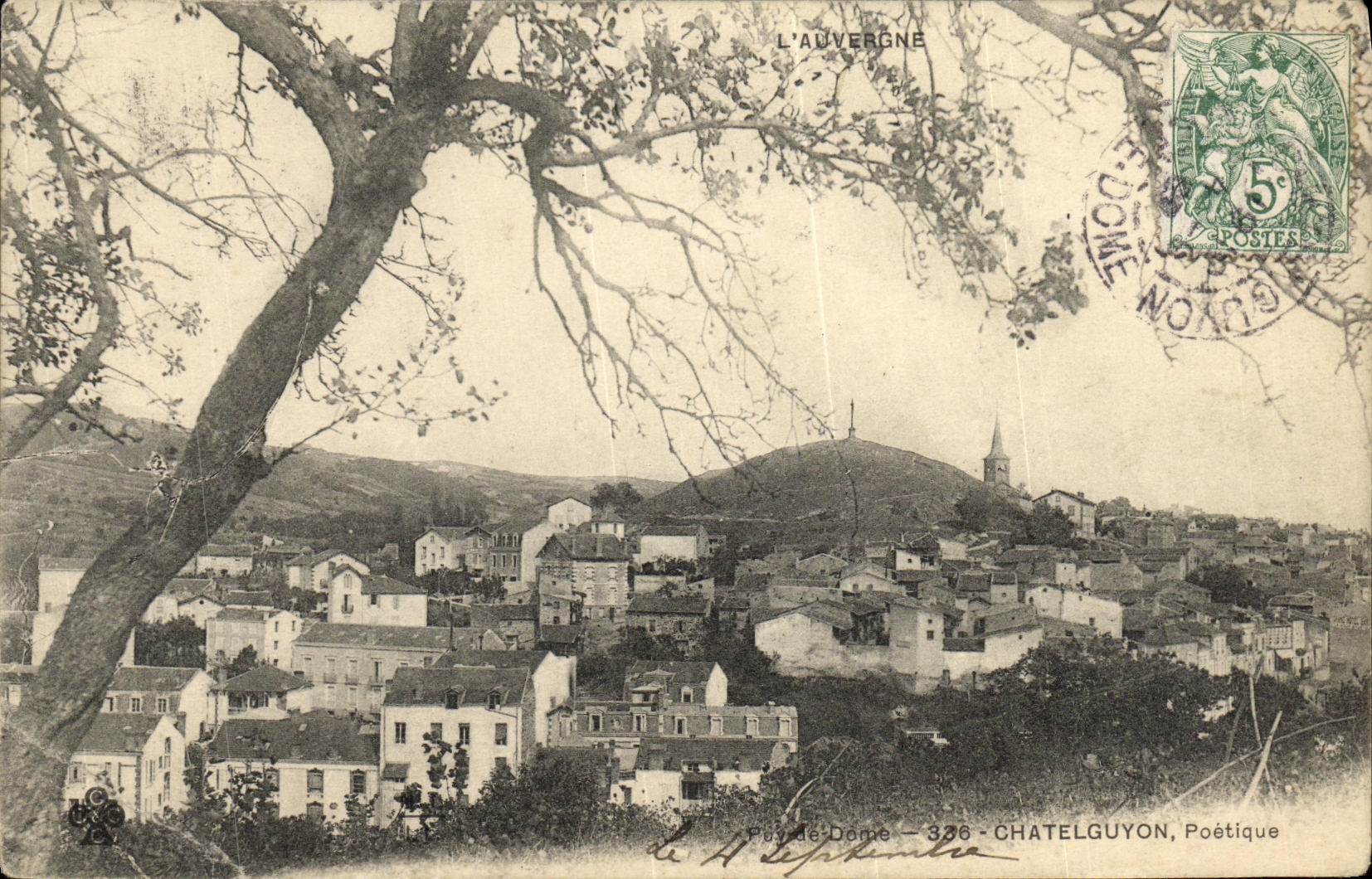 POSTAL Chatelguyon de la VENDIMIA