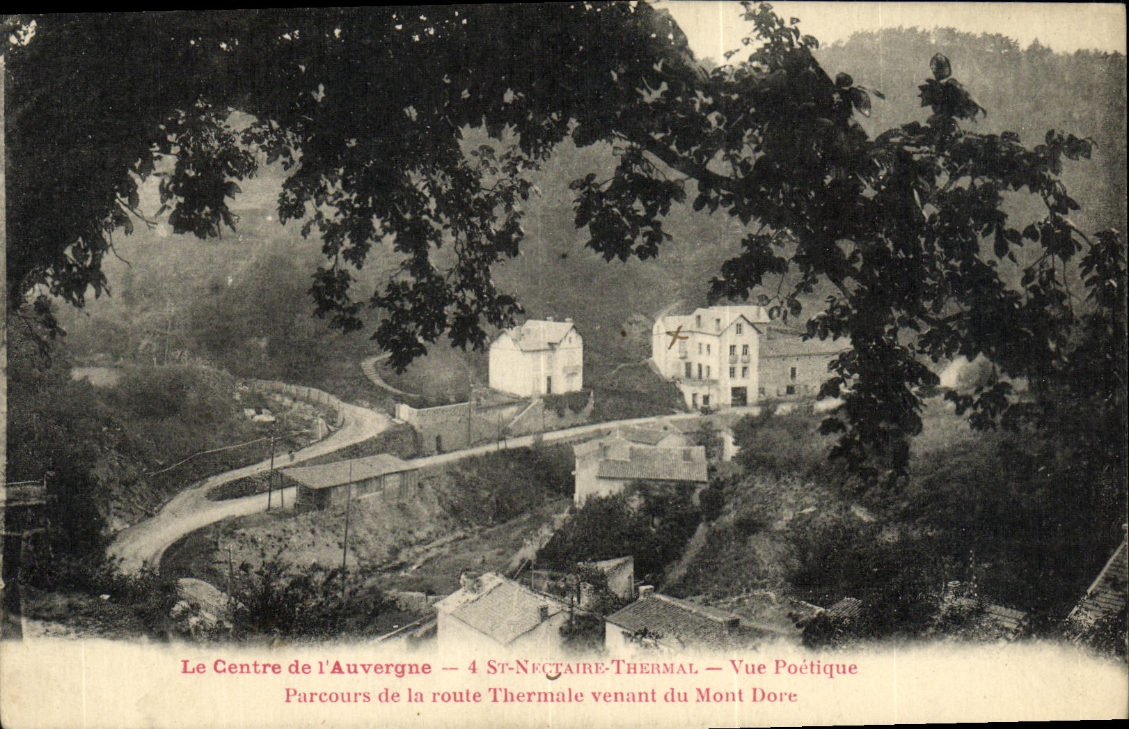VINTAGE POSTCARD Saint Nectary Course of the thermal road coming from the Mount Gilds