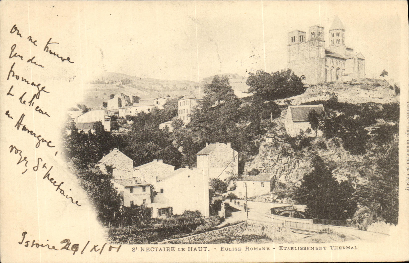 VINTAGE POSTCARD Holy Nectary High the Romance Church Hydropathic establishment