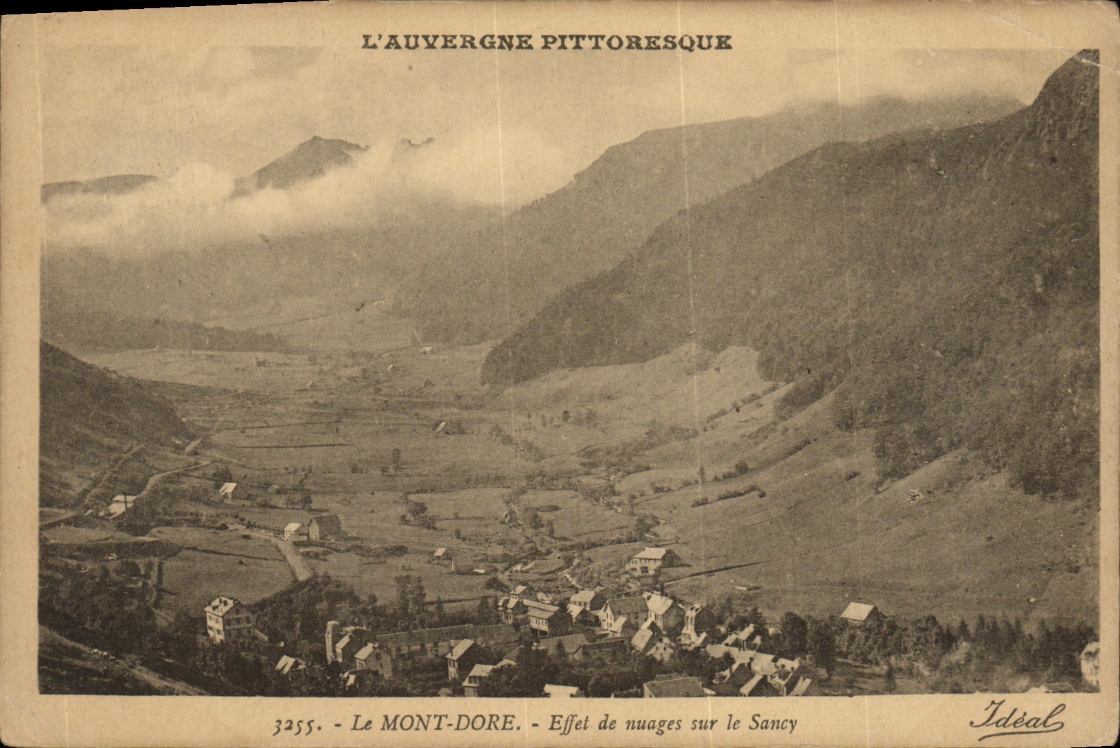 VINTAGE POSTCARD Mont Gilds Effect Clouds on Sancy