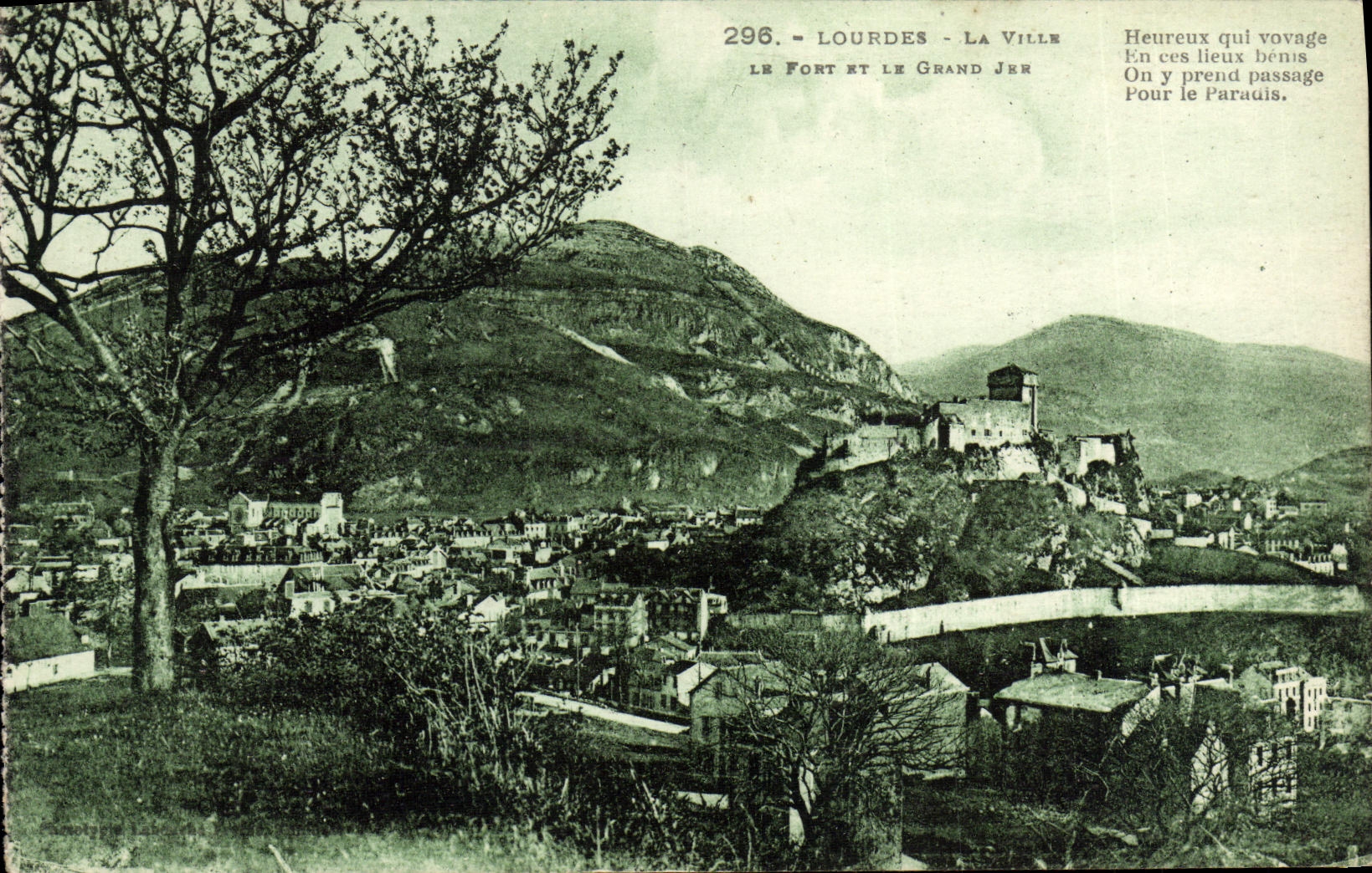 CPA Lourdes La Ville Le Fort Et Le Grand Jer