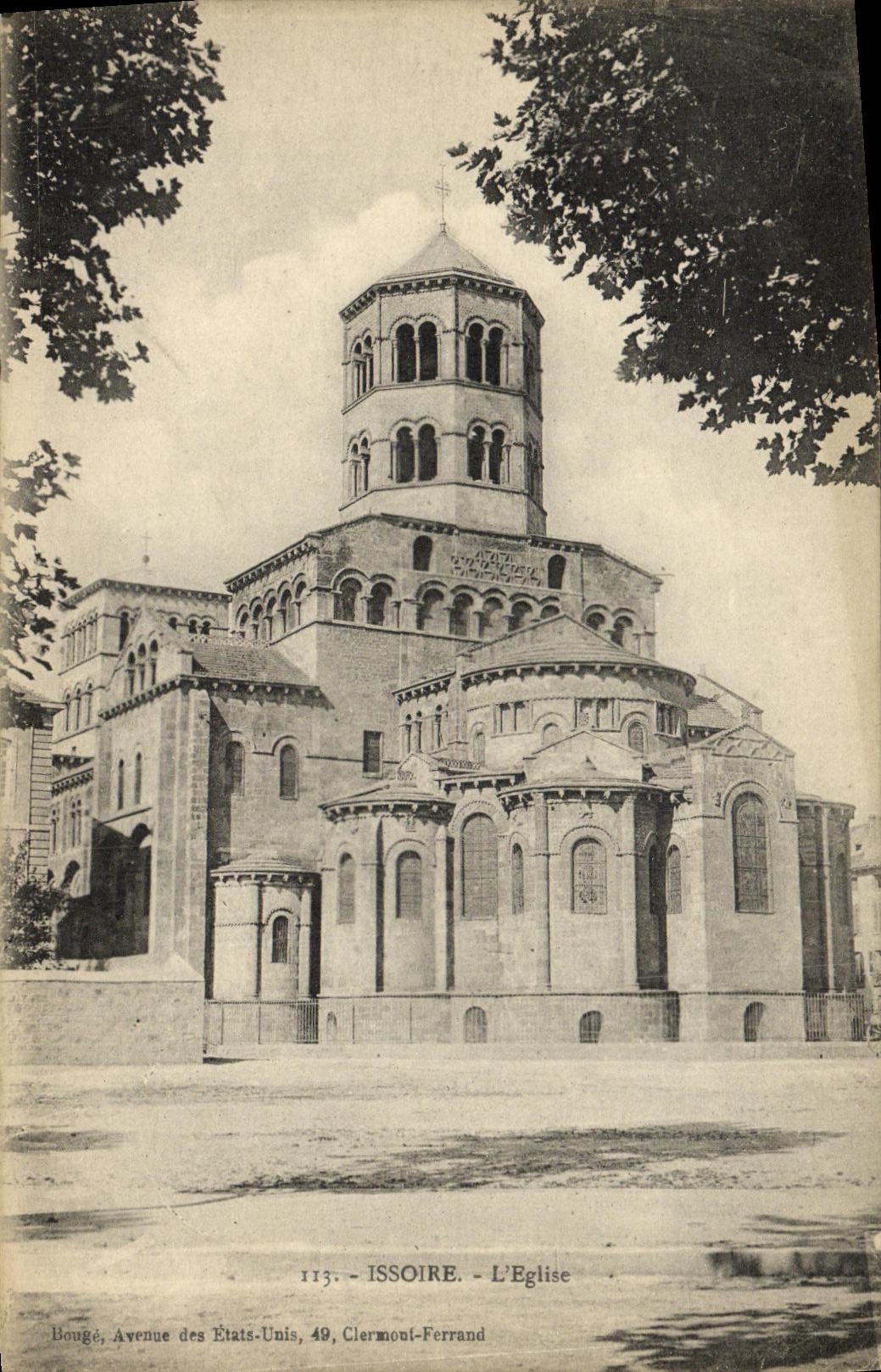 VINTAGE POSTCARD Issoire Church