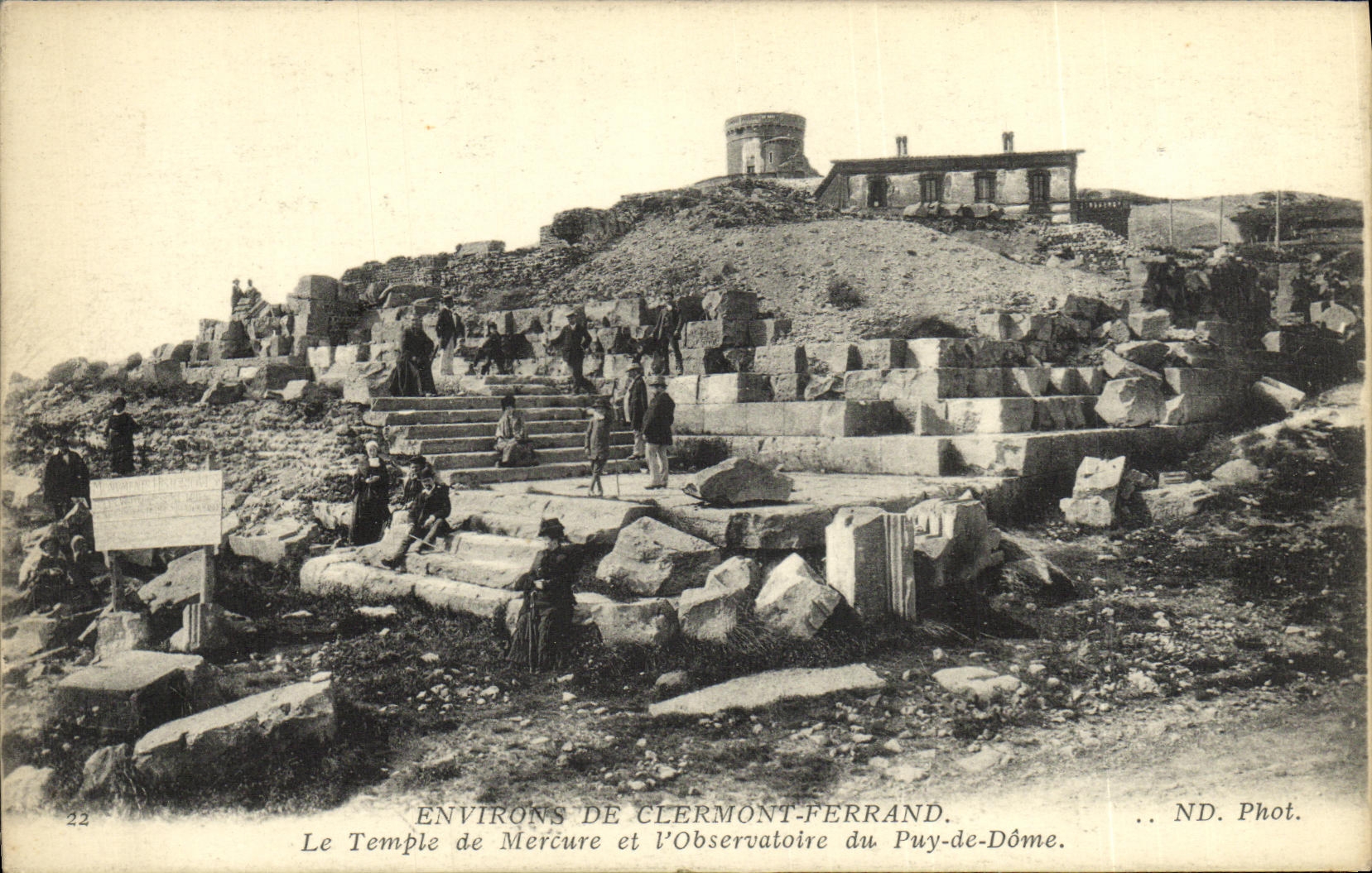 VINTAGE POSTCARD Surroundings of Clermont Ferrand the Mercury Temple and L Observatory