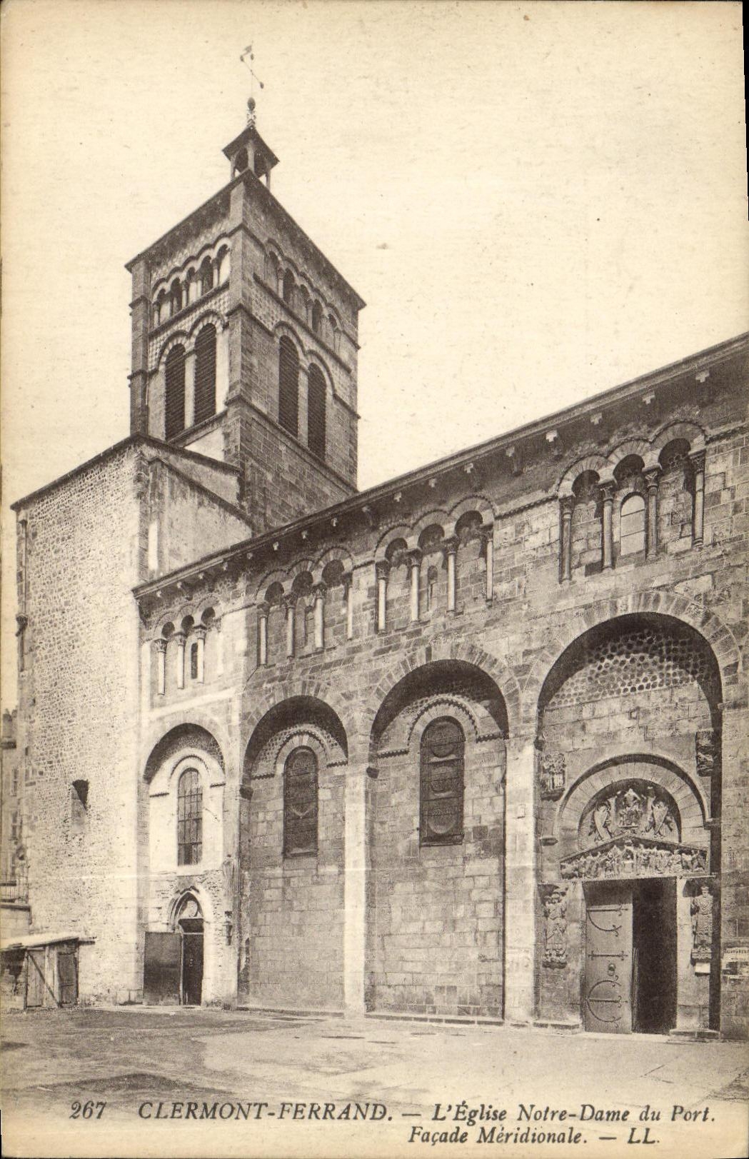 VINTAGE POSTCARD Clermont Ferrand L Notre Dame Church of the Port