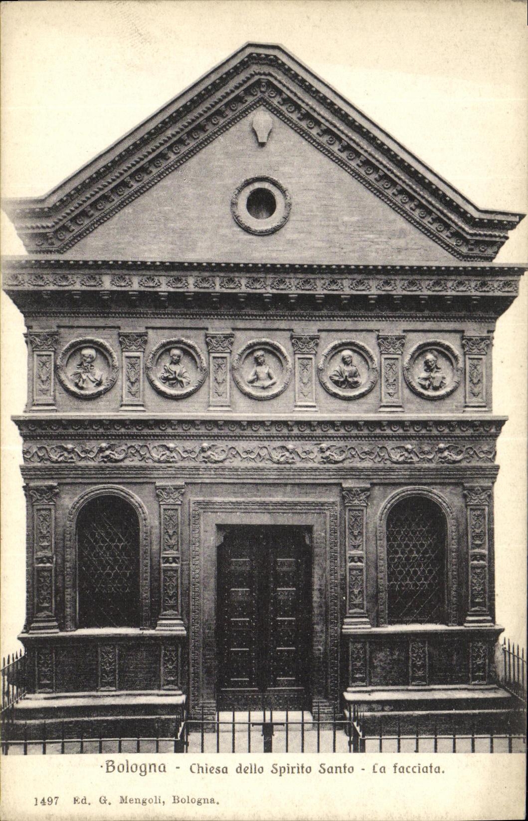 Bolonia Chisa Dello Spirito Santo Facciata de la POSTAL de la VENDIMIA