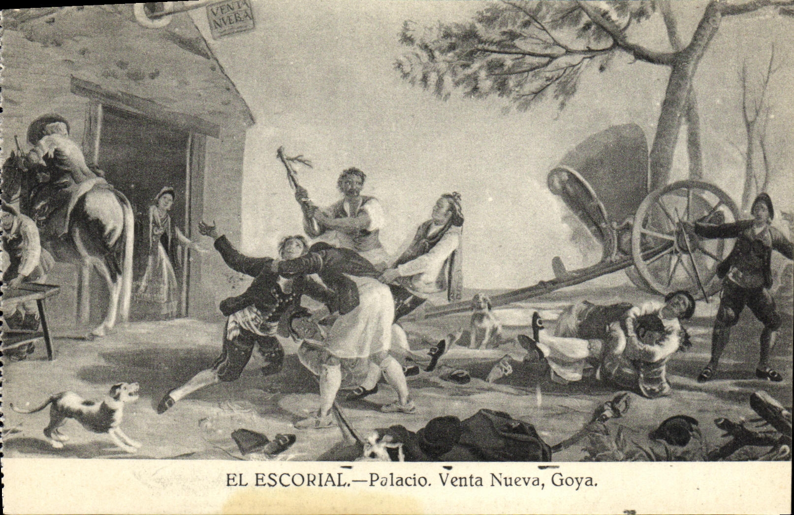 El EL Escorial Palacio de la POSTAL de la VENDIMIA era Nueva ventoso Goya