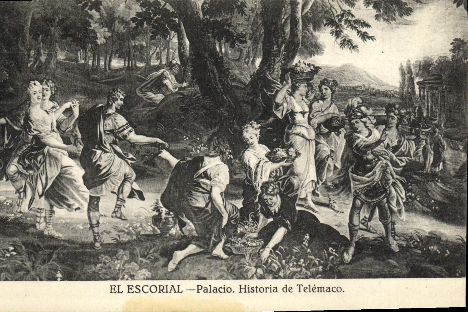 EL Escorial Palacio Historia de Telemaco de la POSTAL de la VENDIMIA
