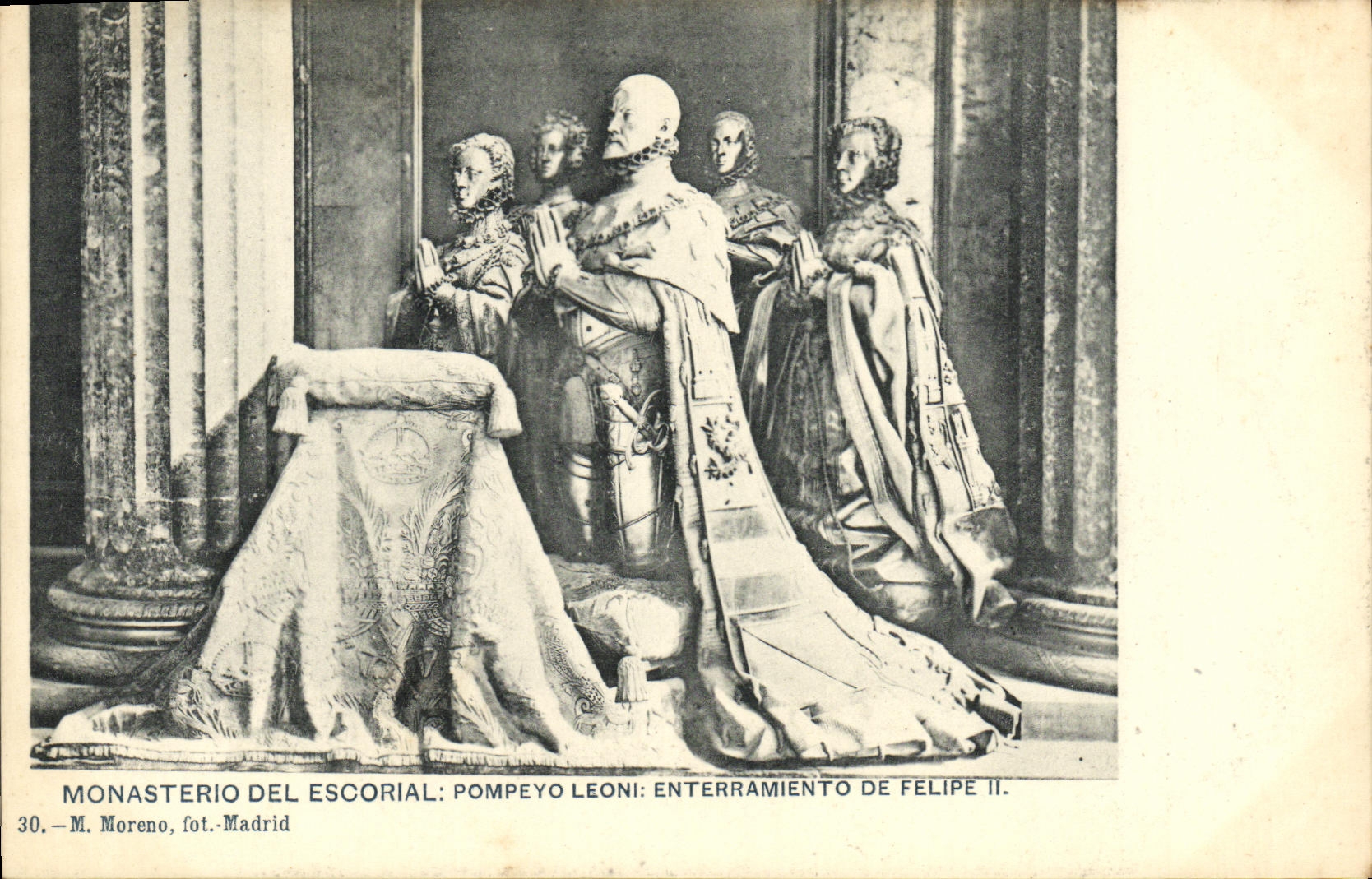 Del Escorial Pompeyo Leoni Entrerramient de Monasterio de la POSTAL de la VENDIMIA de Felipe L