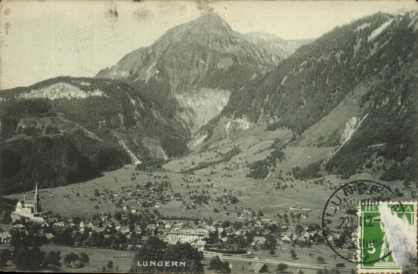 VINTAGE POSTCARD Lungern Eiger Monche und Jungfrau