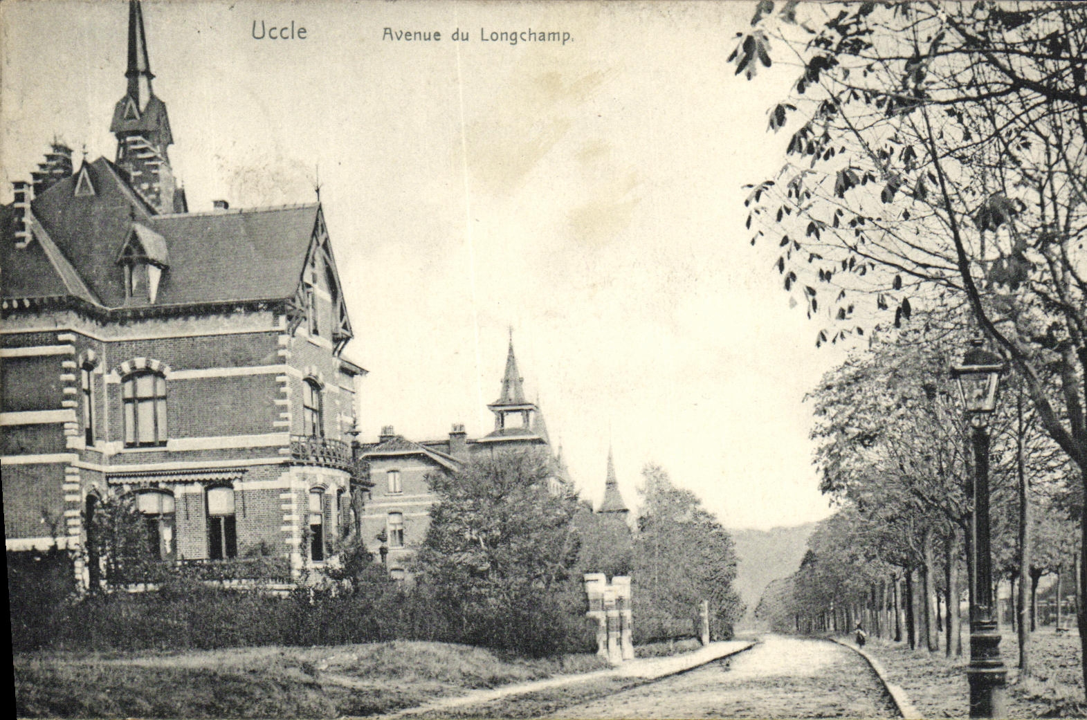 VINTAGE POSTCARD Which occurred of Longchamp Uccle