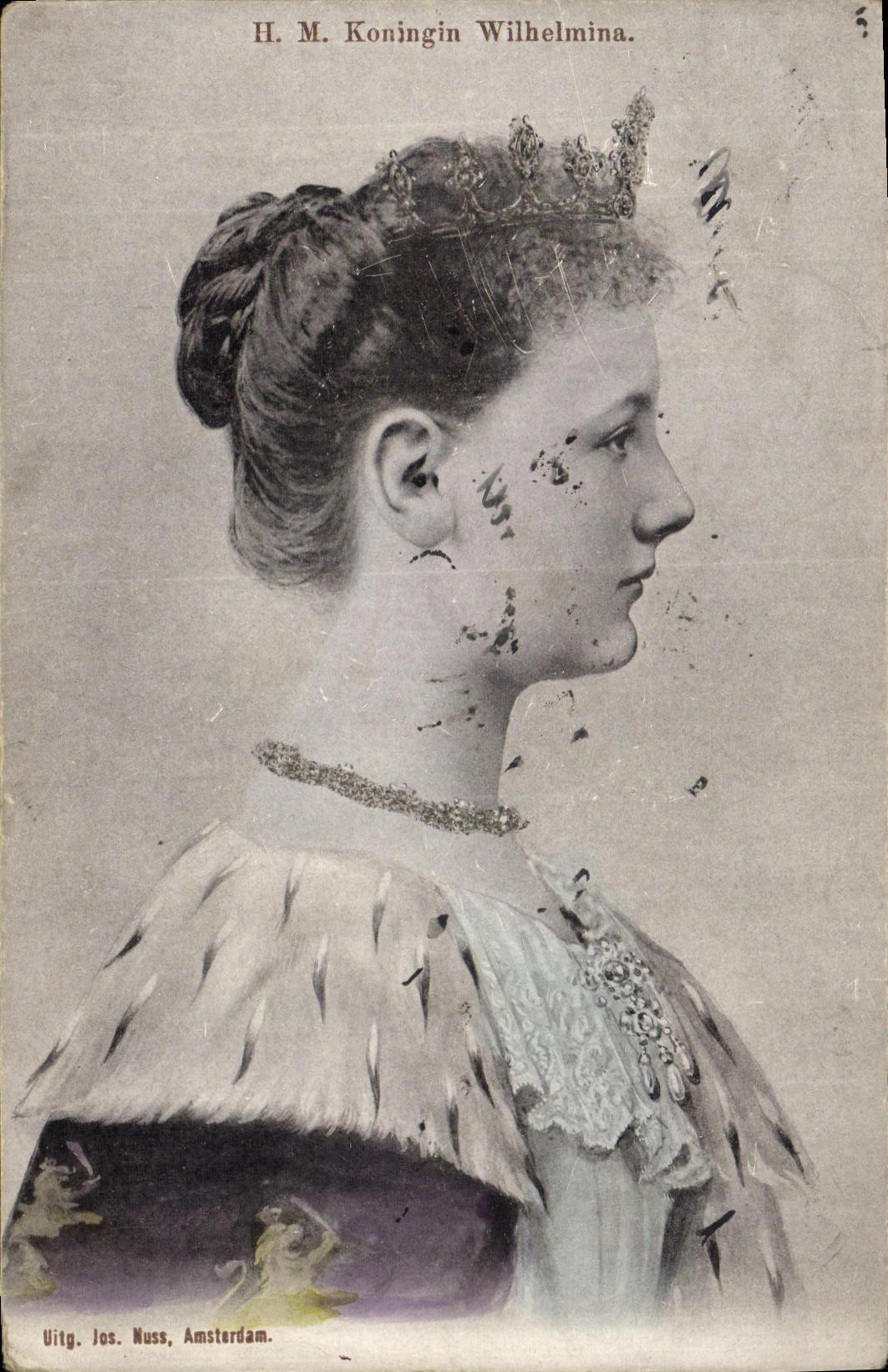 CPA HM Koningin Wilhelmina 