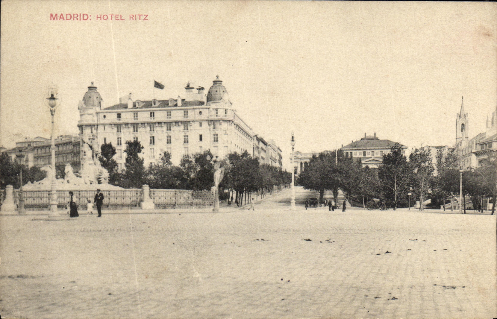 VINTAGE POSTCARD Madrid Ritz Hotel