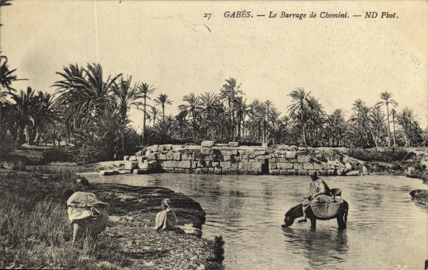 VINTAGE POSTCARD Gabes Dam Chemini