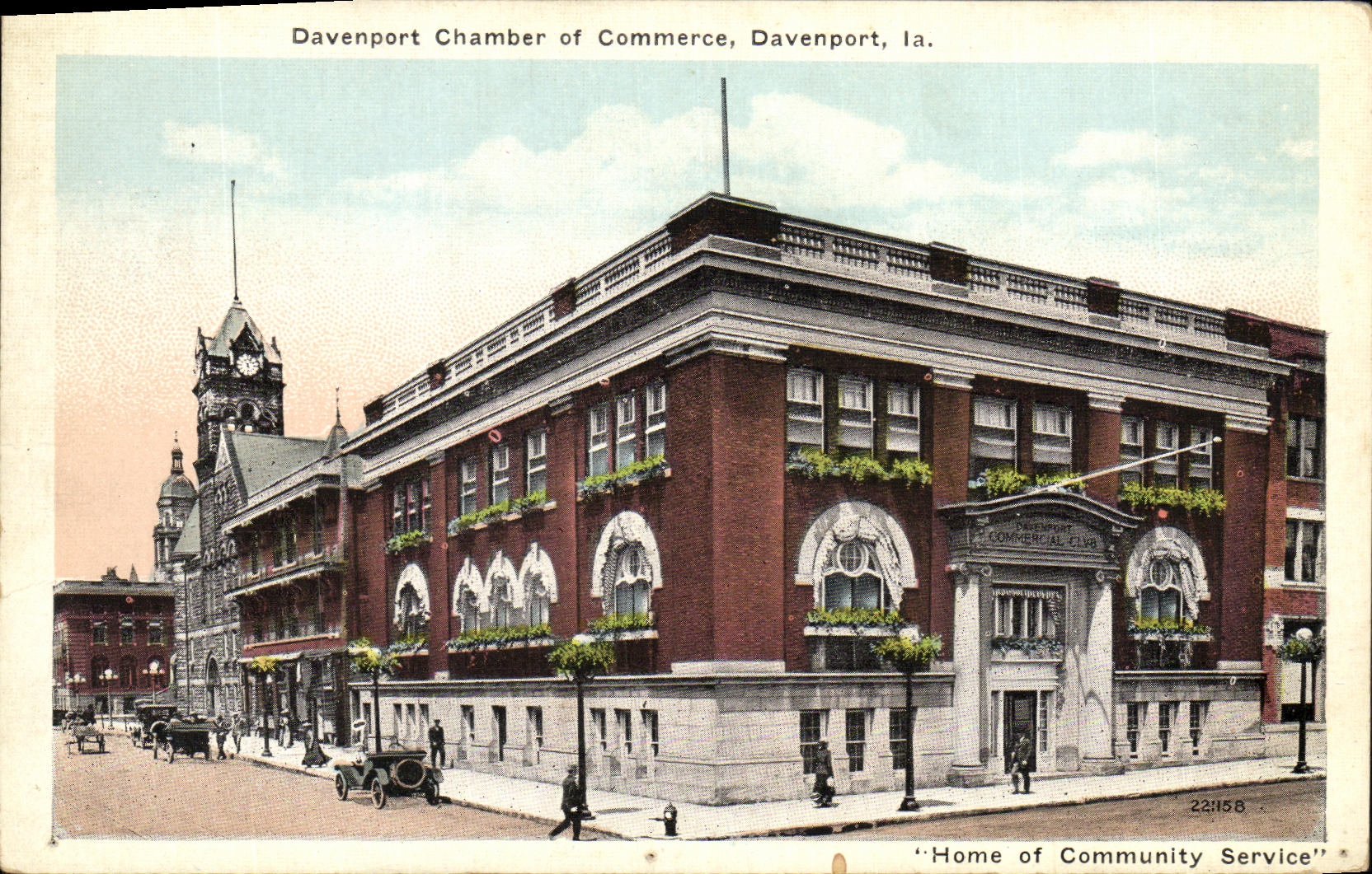 VINTAGE POSTCARD Davenport Chamber off Trade